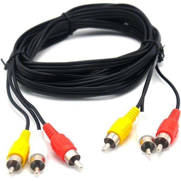 RCA 10FT Audio/Video Kompositkabel DVD/VCR/SAT Gul/Vit/röda Anslutningar 3 Hane Till 3 Hane