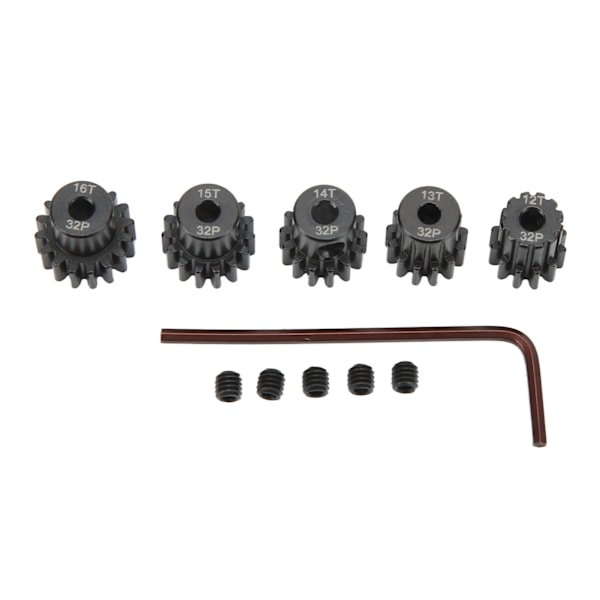 32DP 0.8M 3.175mm RC-moottorin hammaspyörä 12T 13T 14T 15T 16T hammaspyöräsarja kromimolybdeeniteräs 1/10 RC-automallihammaspyörä