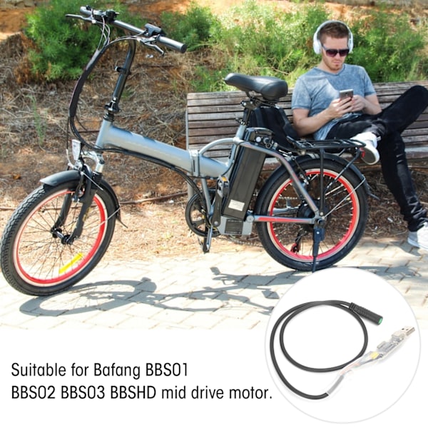 Sähköpyörän moottorin USB-ohjelmointikaapeli BAFANG BBS01 BBS02 BBS03 BBSHD -keskimoottorisarjaan