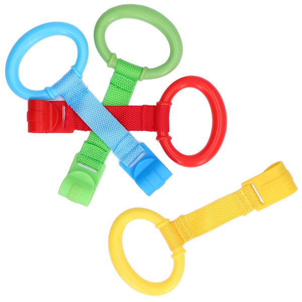 4 st Baby Pull Up Rings Plastmaterial Ergonomisk Design Säker Praktisk Olika Färger Gåhjälpmedel för Småbarn