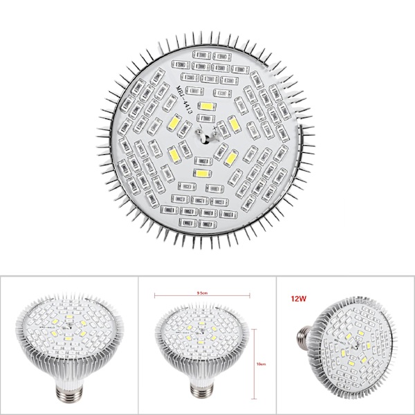 1 stk 50W Full Spectrum E27 LED Plantevækstlamper Havebrug Voksende Lys til Have 78 Leds