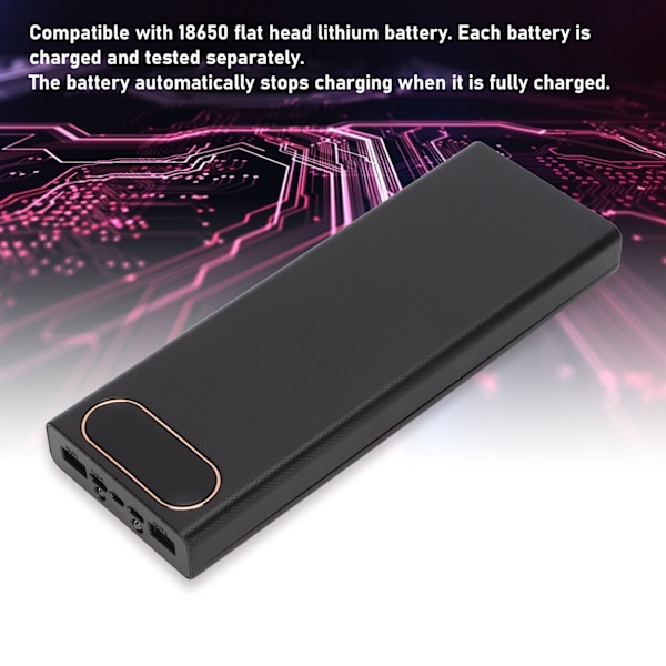 L10 18650 Svetsfri Batterilagringsbox LCD Digital Display Bärbar DIY Powerbank