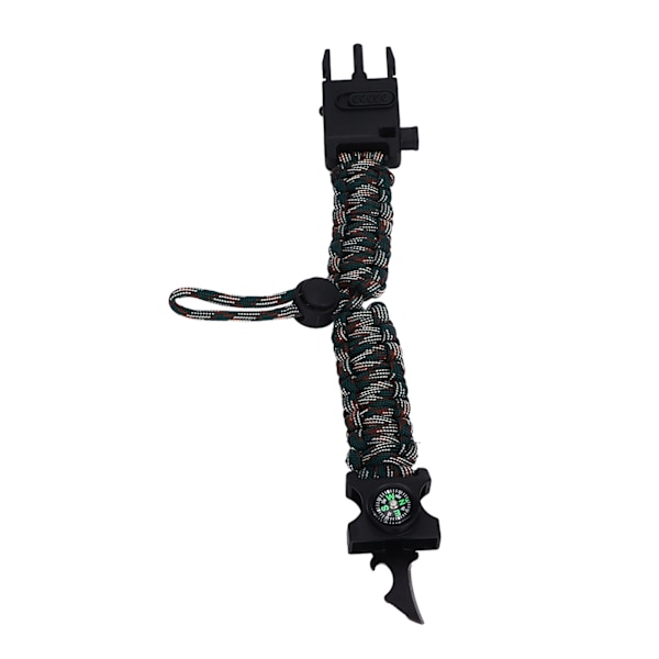 Paracord Armbånd Justerbart Nødsituasjon Overlevelsesarmbånd Utstyr 5 i 1 Multifunksjonelt for Villmarksopplevelser