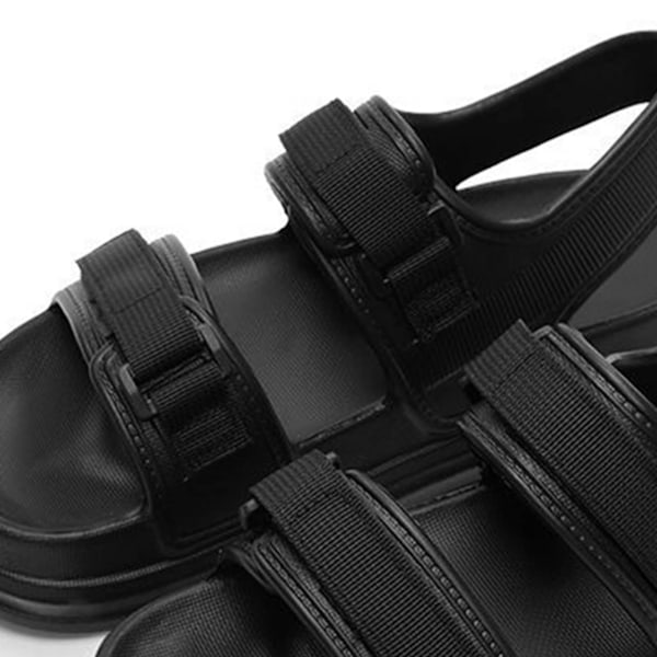 Dam Sandal med Tjock Sula Halkskydd Mjuk Bekväm Trendig Casual EVA Strandsandal för Sommar Svart 38