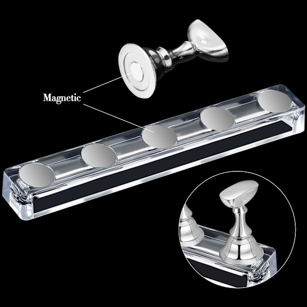 2 sarjaa akryylikynsien harjoitustelineet magneettiset kynsivinkit