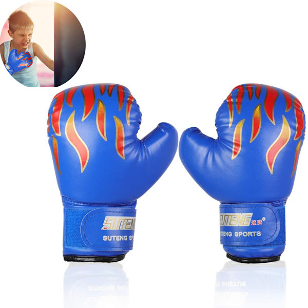 Sparring Grappling Barn Boxningshandskar, Stötdämpande Träningshandskar Med Andningsbart Mesh, Handledsstöd Säkerställer Säker Träning, Anatomisk