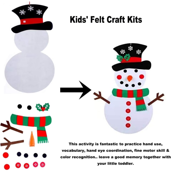 Filt Christmas Snowman Set, 3,3 fot stora barn filt snögubbe spel
