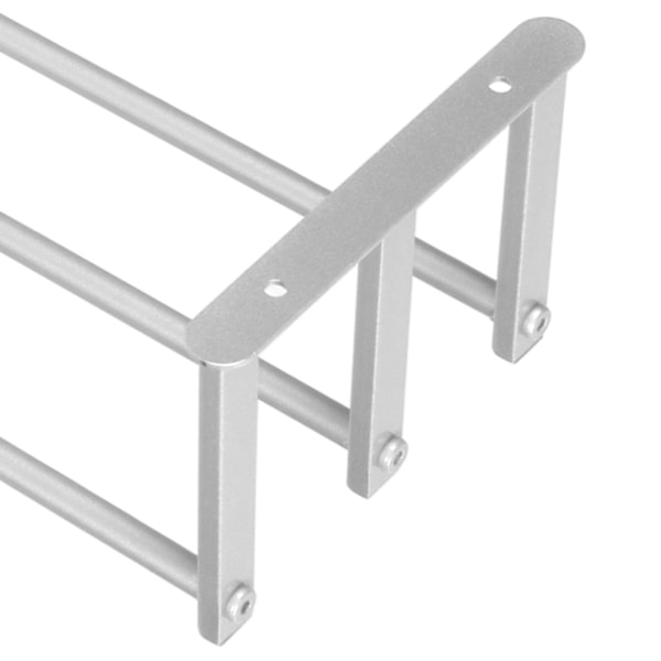Badrumshanddukshållare för väggmontering, 3 stänger, aluminiumlegering, rullad handdukshållare för rullade handdukar, silver