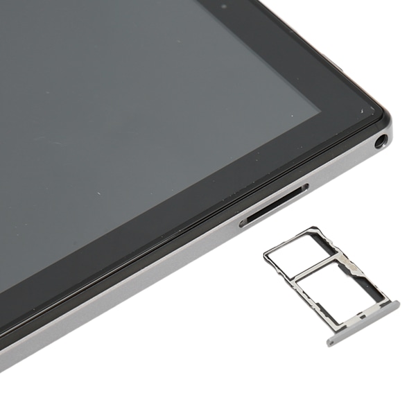10-tums Tablet 8G RAM 128G ROM Stöd för 4G-nätverkssamtal Octa Core Processor Tablet PC för Android 11 100‑240V EU-kontakt Grå