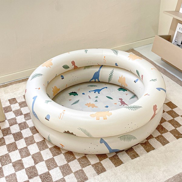 Giftfri barnpool för inom- och utomhusbruk, förtjockad vattenpool för 3 till 6-åringar, bärbar retro uppblåsbar pool, platsbesparande barnpooler för