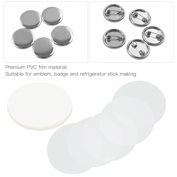 100 stk. badgefilm i PVC-materiale, mønsterbeskyttelse, bred anvendelse, transparent badgebeskyttelsesfilm 58MM