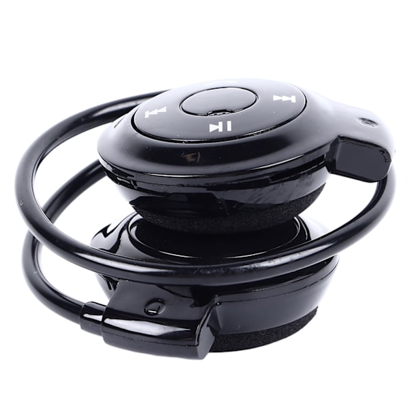 Bluetooth-hovedtelefoner med klar HiFi-lyd, foldbar, trådløst headset til løbesport, sort