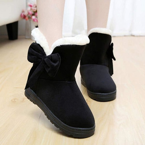Dam Snow Boots med söt rosett