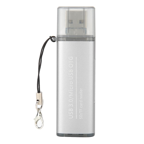 Kroktype kortleser bærbar USB 3.0 til minnekort Titanium grå for Android-telefon OTG