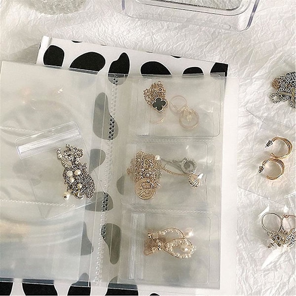 Bred Användning Portabel Design Transparent Smyckesorganisatör, Örhängesförvaringsbok För Rese-smyckeskrin, Högkvalitativt PVC-material Med