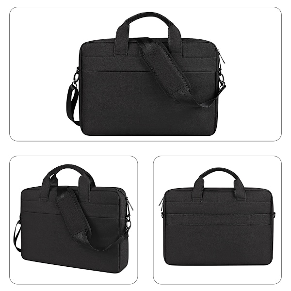 14.1-15.4 Tums Laptopväska, Vattentät Design & Premiummaterial för Affärsresor - Svart