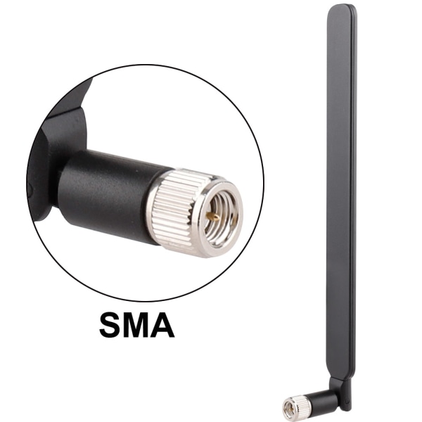 5dBi Routerantenne SMA hannantenne Maksimal inngangseffekt 50W Vertikal polarisering Svart