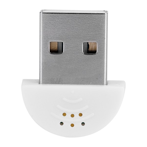 Bærbar USB Mini Studio Tale Mikrofon Optagelse Lyd MIC Adapter Til Computer PC Hvid
