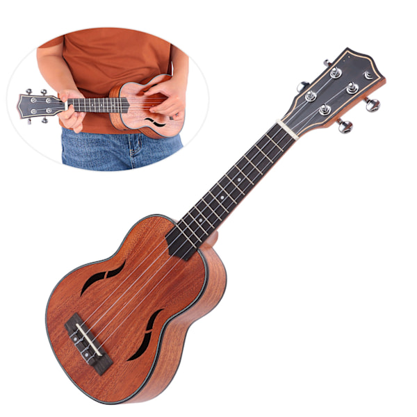 21 tommer Ukulele sæt Varm dyb tone Oversize tuner Pick Mahogni Instrument til begyndere