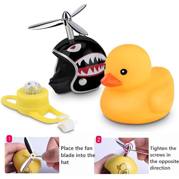 NEKRASH Ente Fahrradklingel, Gummiente Fahrradzubehör mit LED-