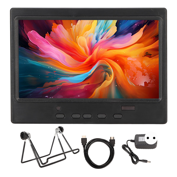 7 tuuman kannettava näyttö 1024x600 tukee HD Multimedia Interface VGA AV kannettavaa näyttöä tuella PC:lle 100-240V