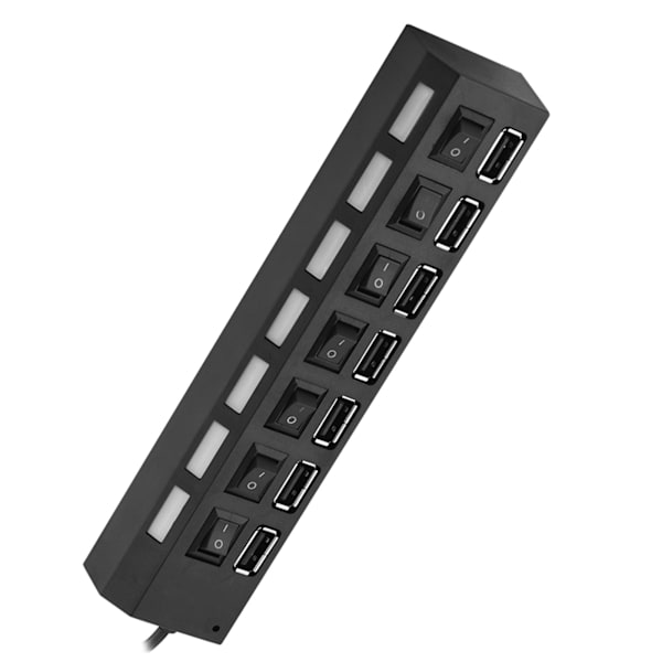 480 Mbps 7-portars USB-hubb utan konflikter Plug & Play 7-portars USB 2.0-hubb för mus/skrivare/skanner