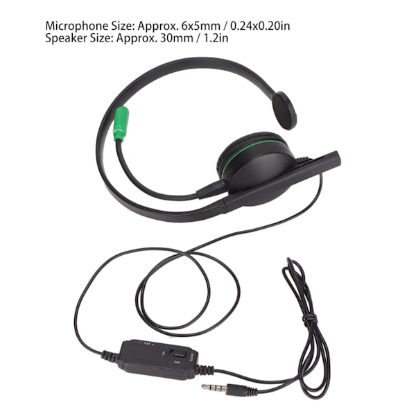 S481 Enkelsidig spelheadset 3,5 mm stereotrådbundet headset med mikrofon och in-line-kontroll för PS4 för Xbox One