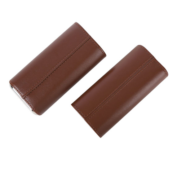 3 Fingers Cigarrfodral Mode Elegant Konstläder Lätt Bärbar Cigarr Humidorlåda för Resor Dagligen