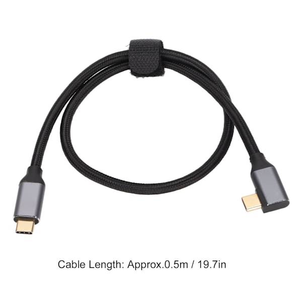 100W 4K rätvinklig 5A typ C PD-kabel för Xiaomi-telefon 90 graders 3.1 typ C-förlängningssladd