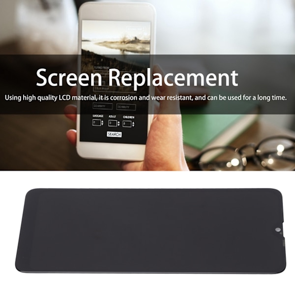 Skærmudskiftning LCD-skærm Touch Digitizer-samling til Samsung Galaxy A20SMonolithic