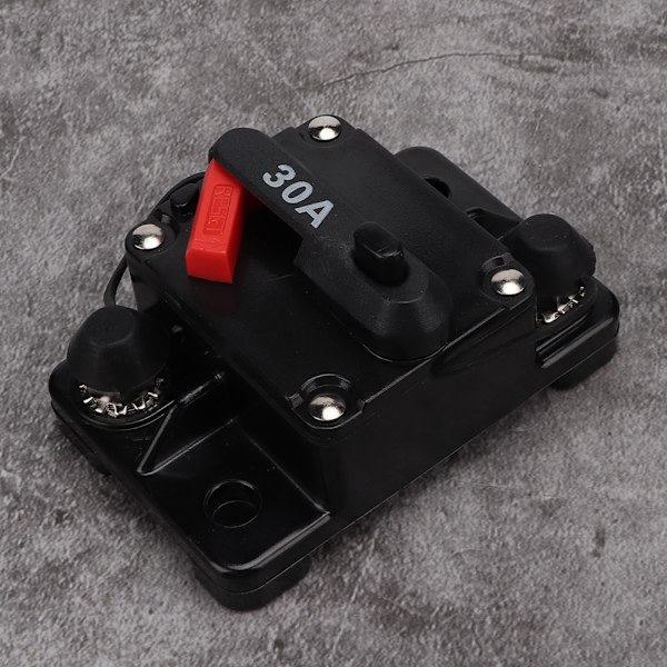 12V 30A/40A/60A Bil Stereo Audio Nulstillelig Inline Afbryder Selv gendannelse Sikring (30A)
