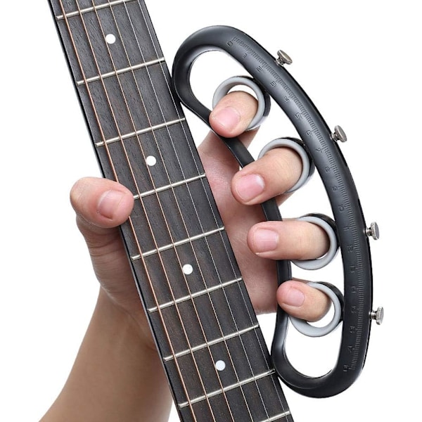 Multifunktionell Fingersträckare, Gitarrfingersträckning för ökad flexibilitet, Ergonomisk design &amp; Mjuk silikon, Justerbar spännviddstränare,