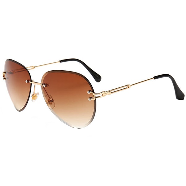 Trimmed sunglasses frameless gradient retro round toad sunglasses, made of metal