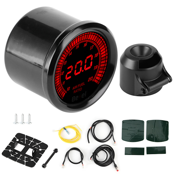 52mm Musta 7 Väri Osoitin Ilma/Polttoainesuhde Mittari Auto Auton Instrumentti Lisävaruste