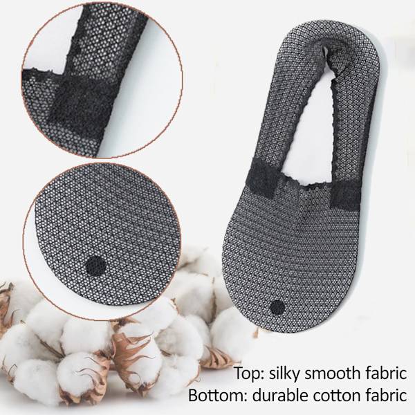Spetsbåtsockor, andningsbara, halkfria, lätt textur, för matta