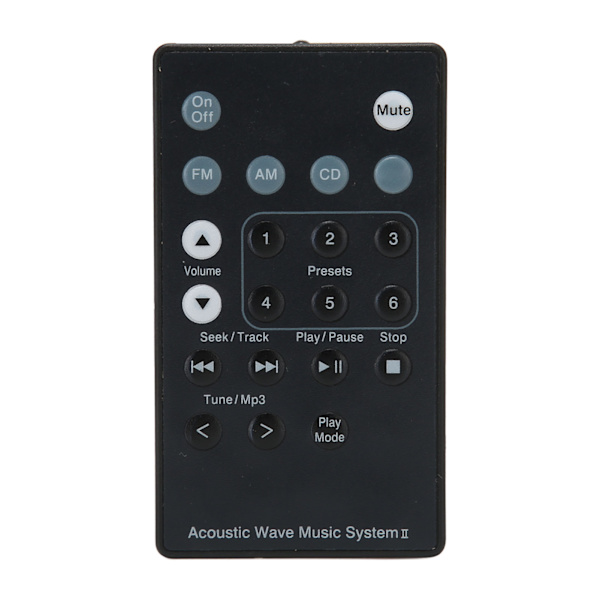 Fjernbetjening til Sound Touch Wave Music Radio System I II III IV til CD AWRCC1 AWRCC2 AWRCC3 Sort