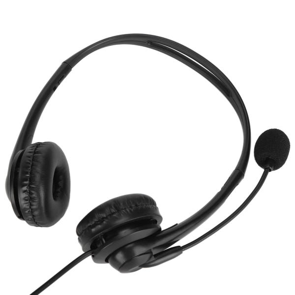 Kundtjänst headset handsfree stereo sladdad binaural PC brusreducerande hörlurar för telefonsäljare