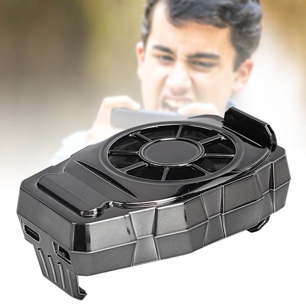 Puhelimen pelikiinnike jäähdytyspuhaltimella Kannettava puhelin Retractable Clamp Cooler valolla