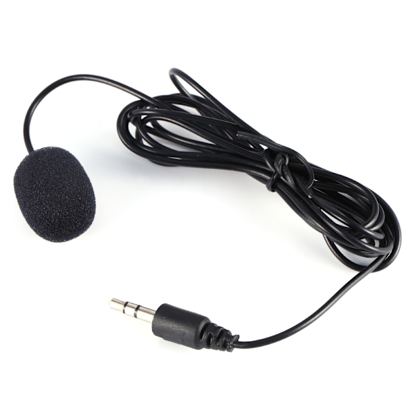 Svart 3,5 mm ekstern mikrofonklips på mikrofon + adapterkabel for GoPro Hero4 3/3+