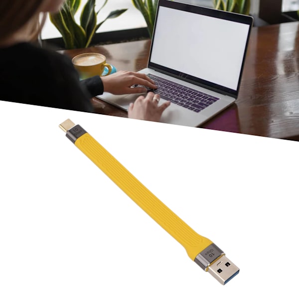 Short USB A to USB C Cable Portable Small FPC Flexible Cable PD 100w 5A 10Gbps Fast Charging Short USB C Cable