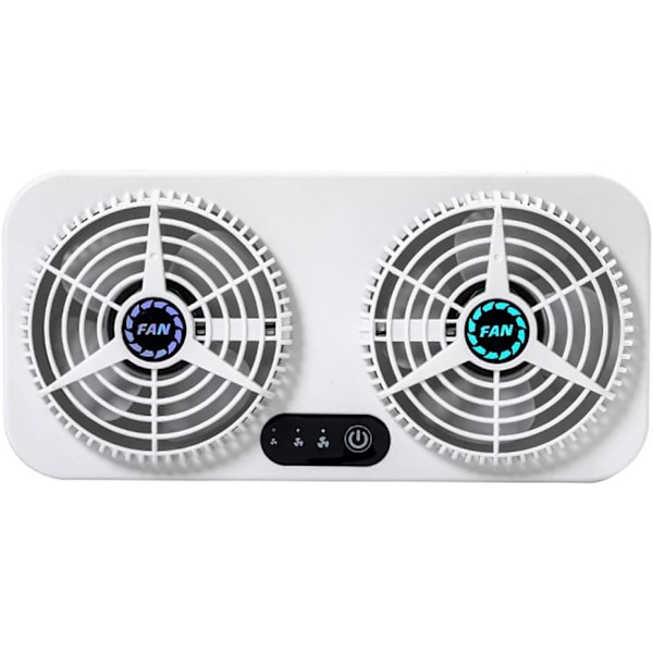 Ventilationslösning för din bil och ditt hem, solcellsdriven fläkt säkerställer automatisk luftventilation och friskhet, enkel att installera, dubbel strömförsörjning