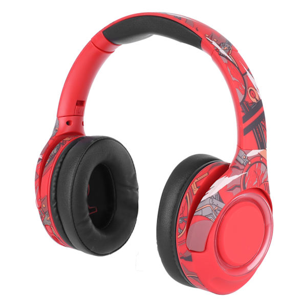 ELA2 Bluetooth-headset trådlöst huvudmonterat lysande HIFI-hörlurar med mikrofon för spel (röd)