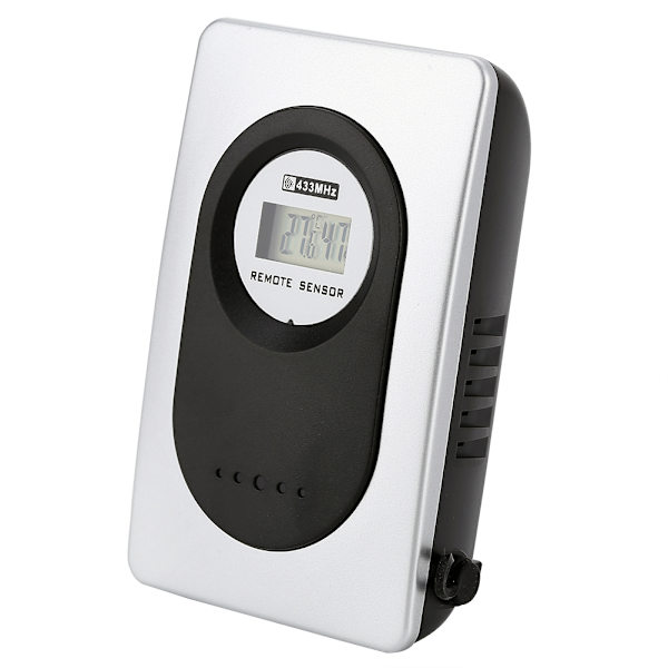 Trådløs LCD Vejrstation Ur Termometer Hygrometer Udendørs Indendørs Temperatur Luftfugtighed