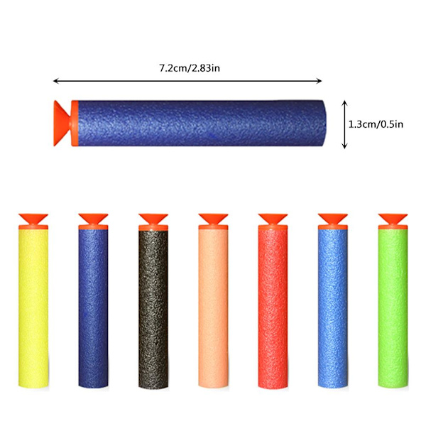 100 stk. 7,2 cm EVA bløde sugekophoved refill bløde pile udendørs legetøj børnegaver