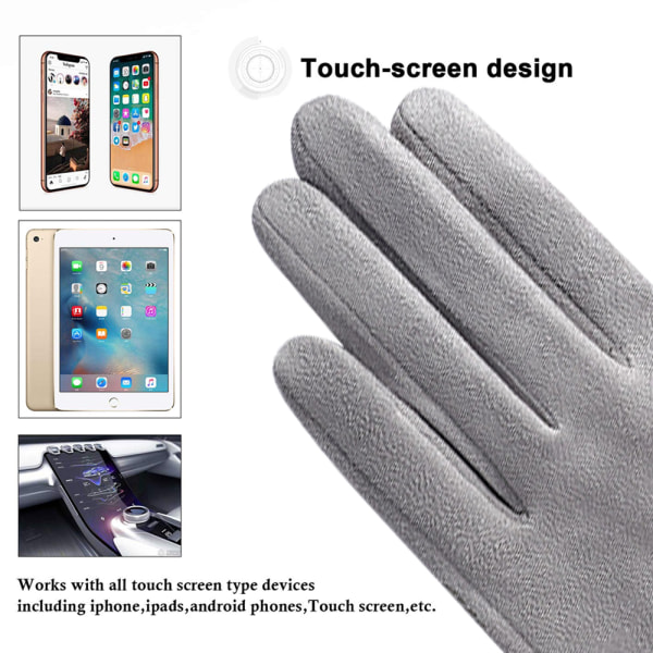 Vintervarma handskar Med flexibla läckfingrar Touch Screen Tex