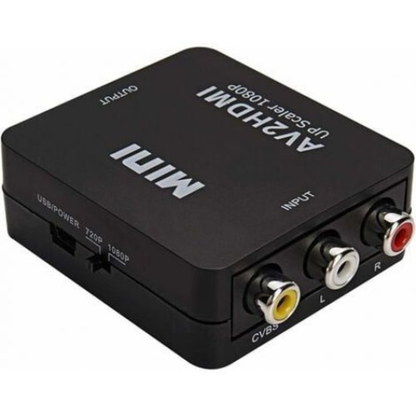 1080P RCA till HDMI Adapter, Komposit till HDMI Konverterare för Äldre Enheter, Plug & Play för Enkel Installation, Stöder Flera TV-format, Låg Strömförbrukning