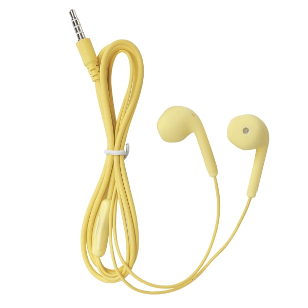 U19 Langallinen kuuloke Universaali 3.5mm HiFi Musiikki Kuulokkeet Langallinen Ohjaus Mobiilipuhelimeen (Keltainen)