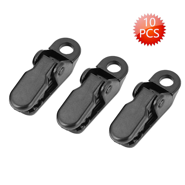 10 st Camping Markis Tältklämma Kit Presenningklämmor Snäpphängare Spännverktyg