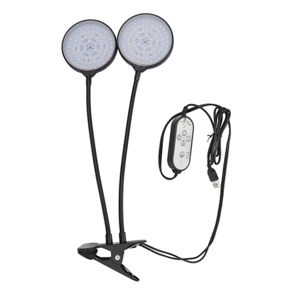 30W LED Grow Light Dobbelte Hoveder USB Strømforsyning Sollignende Fuld Spec