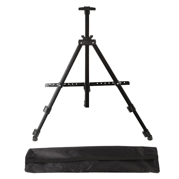 Ferrolegering Canvas Display Staffli, Metall Tripod Staffli för Justerbar Höjd Målning, Portabelt Konststaffli med Teleskopiskt Stöd